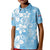 Fiji Tapa Pattern Kid Polo Shirt Plumeria Floral