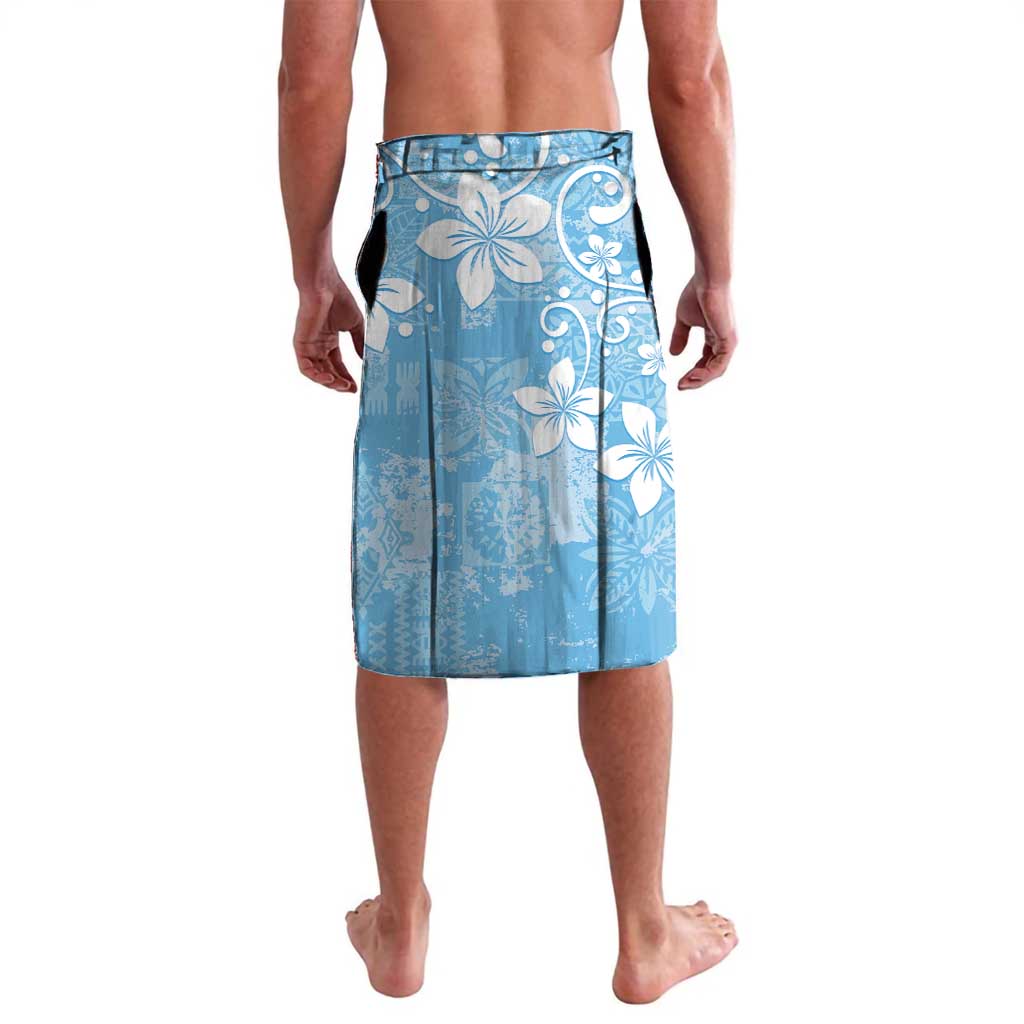 Fiji Tapa Pattern Lavalava Plumeria Floral LT01 - Polynesian Pride