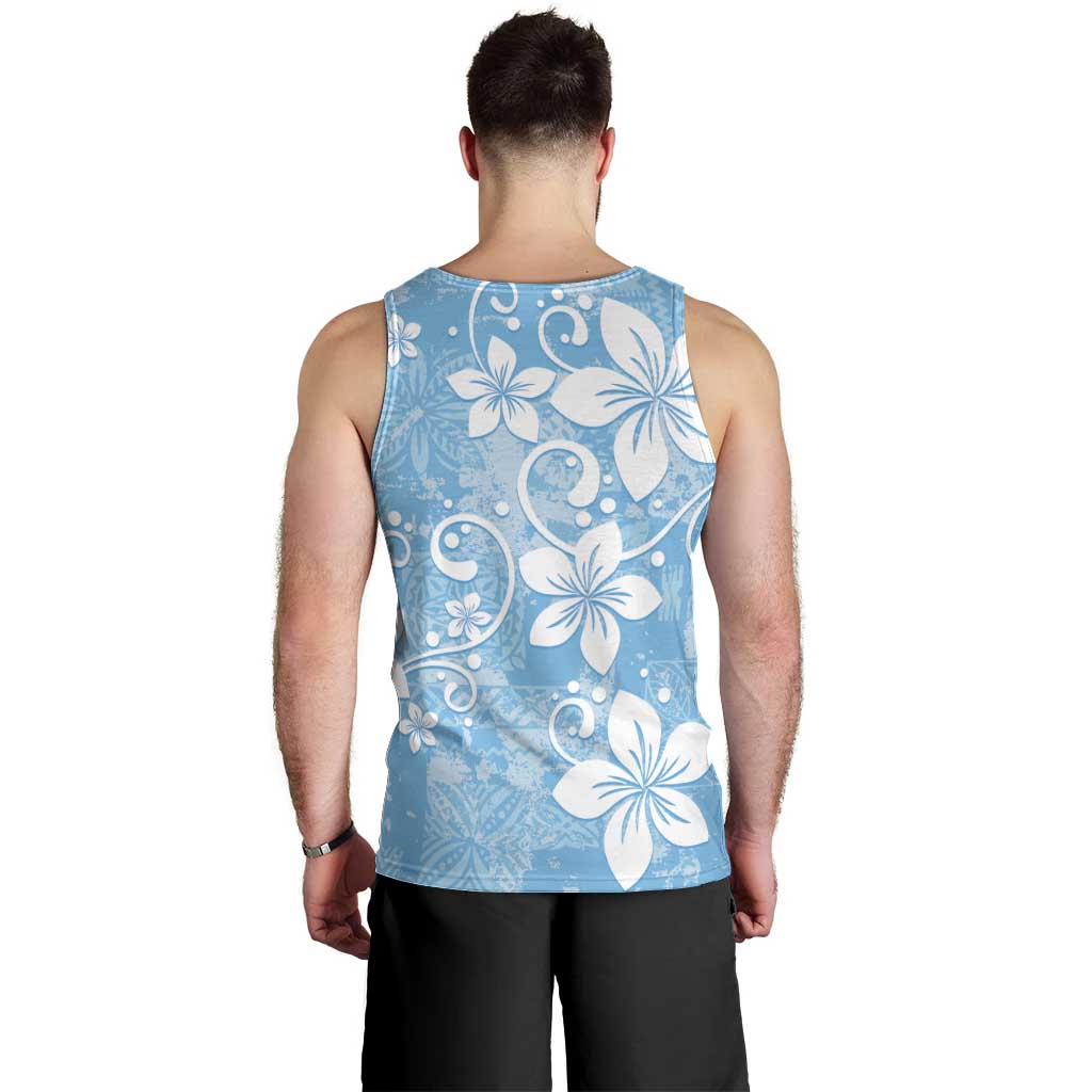 Fiji Tapa Pattern Men Tank Top Plumeria Floral LT01 - Polynesian Pride