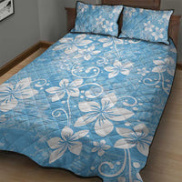 Fiji Tapa Pattern Quilt Bed Set Plumeria Floral LT01 - Polynesian Pride