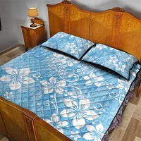 Fiji Tapa Pattern Quilt Bed Set Plumeria Floral LT01 - Polynesian Pride