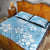 Fiji Tapa Pattern Quilt Bed Set Plumeria Floral