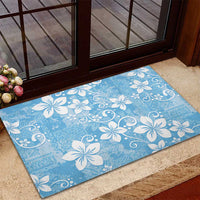 Fiji Tapa Pattern Rubber Doormat Plumeria Floral LT01 - Polynesian Pride