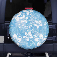 Fiji Tapa Pattern Spare Tire Cover Plumeria Floral LT01 - Polynesian Pride