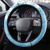 Fiji Tapa Pattern Steering Wheel Cover Plumeria Floral LT01 - Polynesian Pride