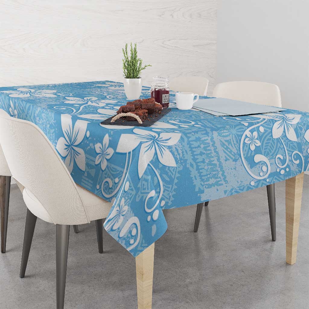 Fiji Tapa Pattern Tablecloth Plumeria Floral LT01 - Polynesian Pride
