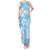 Fiji Tapa Pattern Tank Maxi Dress Plumeria Floral