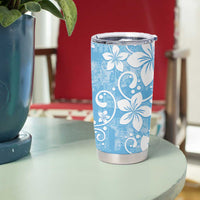 Fiji Tapa Pattern Tumbler Cup Plumeria Floral LT01 - Polynesian Pride