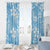 Fiji Tapa Pattern Window Curtain Plumeria Floral