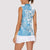 Fiji Tapa Pattern Women Sleeveless Polo Shirt Plumeria Floral