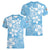 Fiji Tapa Pattern Women V-Neck T-Shirt Plumeria Floral