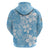 Fiji Tapa Pattern Zip Hoodie Plumeria Floral