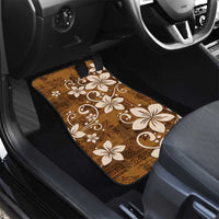 Plumeria Floral Tapa Pattern Vintage Gold Car Mats LT01 - Polynesian Pride