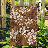 Plumeria Floral Tapa Pattern Vintage Gold Garden Flag LT01 Garden Flag Gold - Polynesian Pride