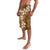 Plumeria Floral Tapa Pattern Vintage Gold Lavalava