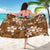 Plumeria Floral Tapa Pattern Vintage Gold Sarong