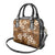 Plumeria Floral Tapa Pattern Vintage Gold Shoulder Handbag