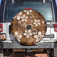 Plumeria Floral Tapa Pattern Vintage Gold Spare Tire Cover LT01 Gold - Polynesian Pride