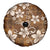 Plumeria Floral Tapa Pattern Vintage Gold Spare Tire Cover