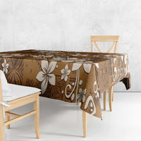 Plumeria Floral Tapa Pattern Vintage Gold Tablecloth LT01 - Polynesian Pride