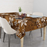 Plumeria Floral Tapa Pattern Vintage Gold Tablecloth LT01 - Polynesian Pride