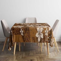 Plumeria Floral Tapa Pattern Vintage Gold Tablecloth LT01 - Polynesian Pride