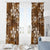 Plumeria Floral Tapa Pattern Vintage Gold Window Curtain