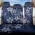 Plumeria Floral Tapa Pattern Navy Blue Back Car Seat Cover