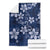 Plumeria Floral Tapa Pattern Navy Blue Blanket