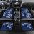 Plumeria Floral Tapa Pattern Navy Blue Car Mats