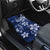 Plumeria Floral Tapa Pattern Navy Blue Car Mats