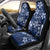 Plumeria Floral Tapa Pattern Navy Blue Car Seat Cover