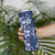 Plumeria Floral Tapa Pattern Navy Blue Skinny Tumbler