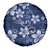 Plumeria Floral Tapa Pattern Navy Blue Spare Tire Cover