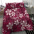 Plumeria Floral Tapa Pattern Ruby Pink Bedding Set