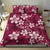 Plumeria Floral Tapa Pattern Ruby Pink Bedding Set