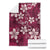 Plumeria Floral Tapa Pattern Ruby Pink Blanket