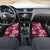 Plumeria Floral Tapa Pattern Ruby Pink Car Mats