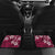 Plumeria Floral Tapa Pattern Ruby Pink Car Mats