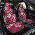 Plumeria Floral Tapa Pattern Ruby Pink Car Seat Cover