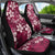 Plumeria Floral Tapa Pattern Ruby Pink Car Seat Cover