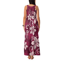 Plumeria Floral Tapa Pattern Ruby Pink Family Matching Tank Maxi Dress and Hawaiian Shirt LT01 - Polynesian Pride