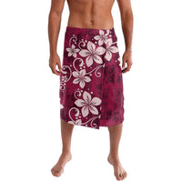 Plumeria Floral Tapa Pattern Ruby Pink Lavalava LT01 Pink - Polynesian Pride
