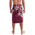 Plumeria Floral Tapa Pattern Ruby Pink Lavalava