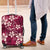 Plumeria Floral Tapa Pattern Ruby Pink Luggage Cover