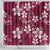 Plumeria Floral Tapa Pattern Ruby Pink Shower Curtain