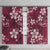 Plumeria Floral Tapa Pattern Ruby Pink Window Curtain