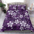 Plumeria Floral Tapa Pattern Amethyst Purple Bedding Set