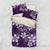 Plumeria Floral Tapa Pattern Amethyst Purple Bedding Set