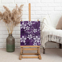 Plumeria Floral Tapa Pattern Amethyst Purple Canvas Wall Art LT01 - Polynesian Pride
